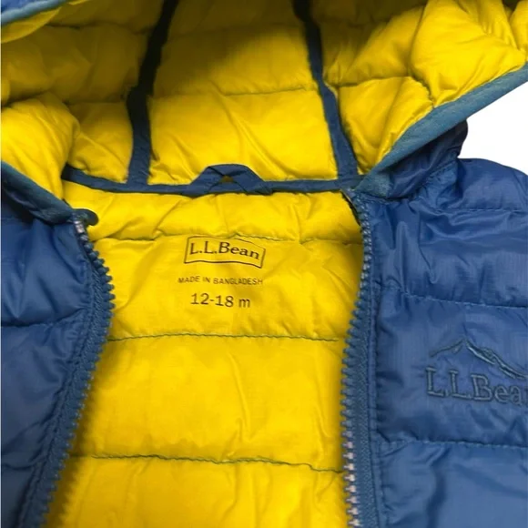 L.L. Bean Blue Hooded Down Bunting - Picture 3 of 7